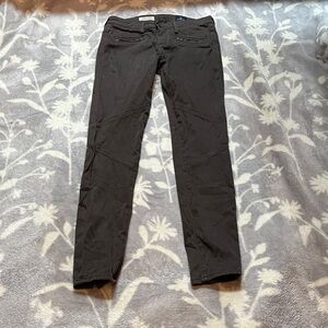 Awesome Brown AG-The Moto Leggings -Zipper Trimmed Sz 27 R